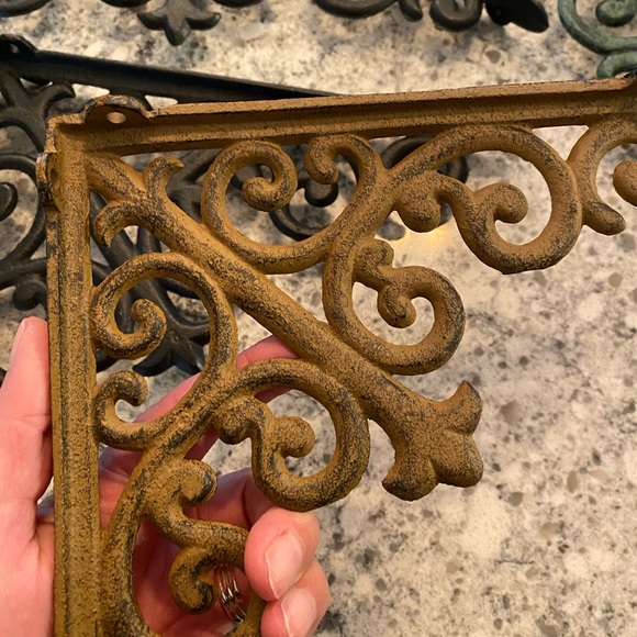 Antique Vintage cast Iron solid shelf brac… - Picture 8 of 12